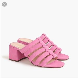 NWT J.Crew Penny strappy sandals suede pink 7M
